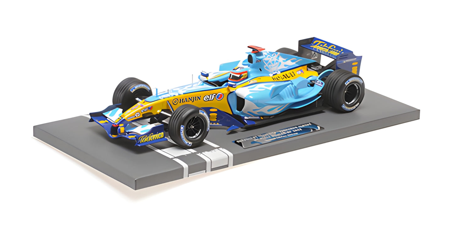 RENAULT F1 TEAM R25 FERNANDO ALONSO 2ND PLACE BELGIAN GP WORLD CHAMPION 2005