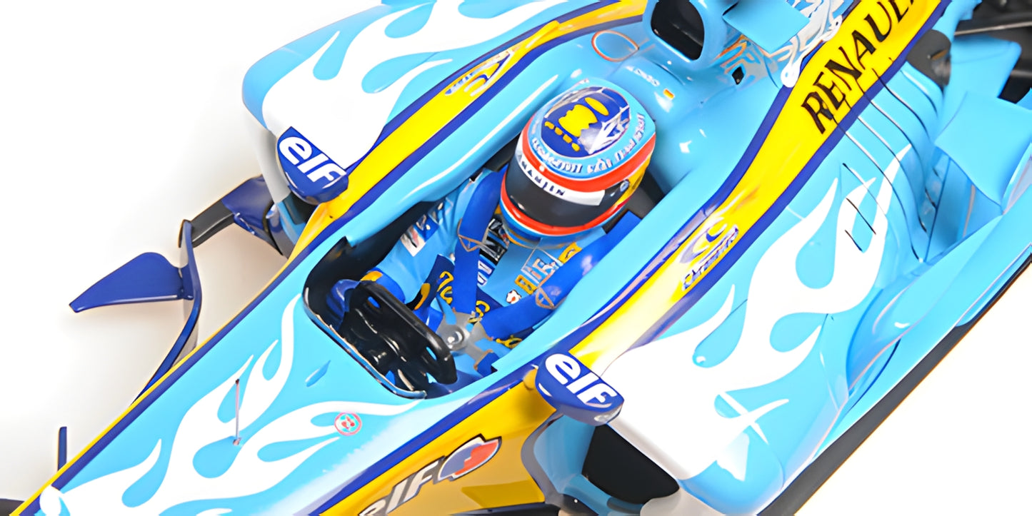 RENAULT F1 TEAM R25 FERNANDO ALONSO 2ND PLACE BELGIAN GP WORLD CHAMPION 2005