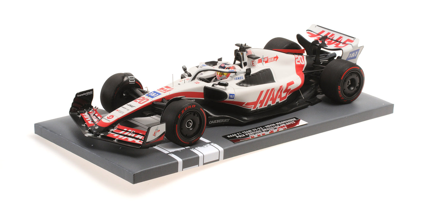 HAAS F1 TEAM VF-22 KEVIN MAGNUSSEN POLE POSITION BRAZILIAN GP 2022