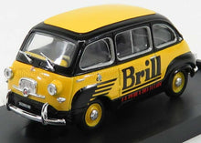 FIAT - 600 MULTIPLA VEICOLO COMMERCIALE LUCIDO DA SCARPE BRILL 1956 - YELLOW BLUE Scale model car on Vroomi