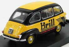 FIAT - 600 MULTIPLA VEICOLO COMMERCIALE LUCIDO DA SCARPE BRILL 1956 - YELLOW BLUE Scale model car on Vroomi