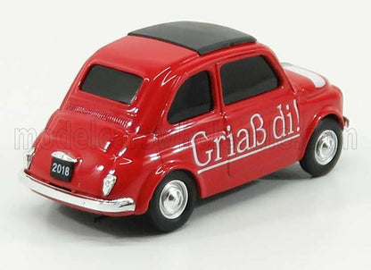 FIAT - 500 BRUMS AUSTRIA SERVUS - GRIAB Di ! 2018 - RED Scale model car on Vroomi