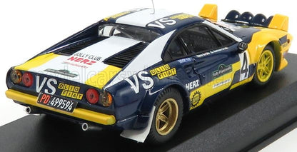 FERRARI - 308 GTB Gr.4 N 4 WINNER RALLY PIANCAVALLO 1980 NICO - GIORGIO BARBAN - YELLOW BLUE - Vroomi