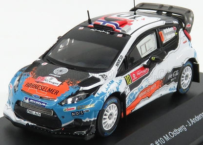 FORD ENGLAND - FIESTA RS WRC N 10 RALLY PORTUGAL 2012 M.OSTBERG - J.ANDERSSON - MATT BLACK WHITE LIGHT BLUE ORANGE