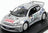 Voiture miniature Peugeot 206 WRC argent avec décalcomanies Esso et Michelin, présentée chez Vroomi