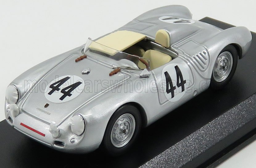 PORSCHE - 550RS SPIDER N 44 12h SEBRING 1957 BUNKER - WALLACE - ARGENT - Vroomi