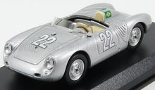 PORSCHE - 550RS N 22 VAINQUEUR 10h MESSINE 1958 HEINZ - STRAHLE - ARGENT - Vroomi
