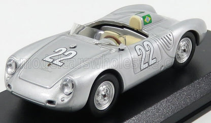 PORSCHE - 550RS N 22 VAINQUEUR 10h MESSINE 1958 HEINZ - STRAHLE - ARGENT - Vroomi