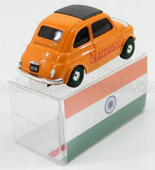 FIAT - 500 BRUMS INDIA - NAMASTE' ! - YELLOW Scale model car on Vroomi