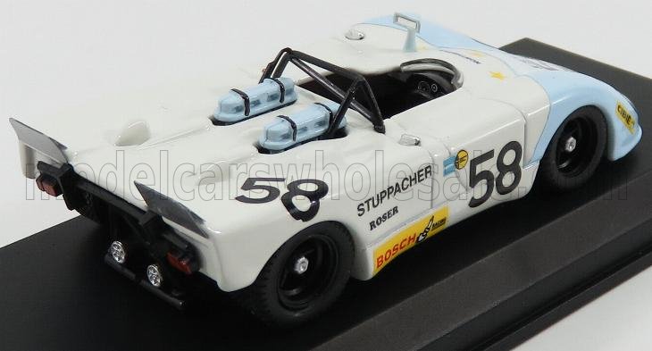 PORSCHE - FLUNDER N 58 24h LE MANS 1972 ROSER - STUPPACHER - BLANC LUMINEUX BLEU - Vroomi
