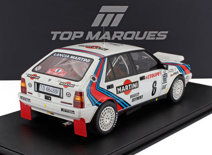 LANCIA | DELTA 4WD TEAM MARTINI RACING (night version) N 6 WINNER RALLY MONTECARLO 1987 MIKI BIASION - TIZIANO SIVIERO - CON VETRINA - WITH SHOWCASE