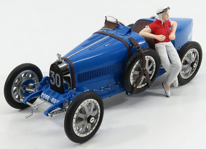 BUGATTI - T35 N 30 WITH DRIVER FIGURE 1924 - BLUE