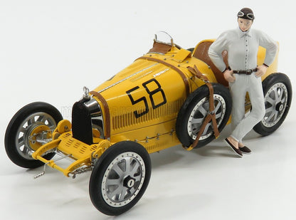 BUGATTI - T35 N 58 WITH DRIVER FIGURE 1924 - YELLOW