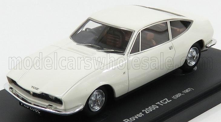 Rover 2000 TCZ blanche, voiture miniature du design classique 1967 avec détails soignés, par Vroomi