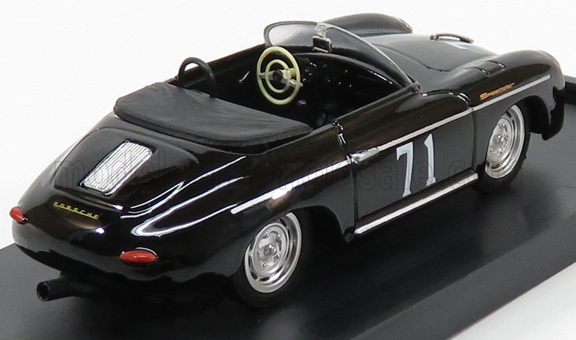 Porsche 356 Speedster No. 71 Steve McQueen Riverside 1959 Black Brumm 1:43 scale model - image 2