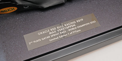 RED BULL RB19 MAX VERSTAPPEN 2ND PLACE QATAR SPRINT RACE WORLD CHAMPION 2023