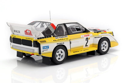 AUDI - QUATTRO SPORT S1 (night version) N 2 4th RALLY MONTECARLO 1986 WALTER ROHRL - CHRISTIAN GEISTDORFER - YELLOW WHITE RED