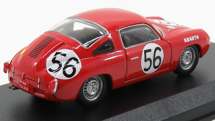 FIAT - ABARTH 700S N 56 24h LE MANS 1961 BASSI - RIGAMONTI - ROUGE - Vroomi