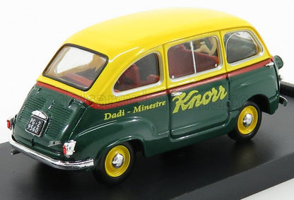 FIAT - 600 MULTIPLA VEICOLO COMMERCIALE BRODO KNORR 1956 - YELLOW BLUE Scale model car on Vroomi