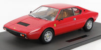 Voiture miniature Ferrari rouge sur socle noir, intérieur détaillé, collection Vroomi