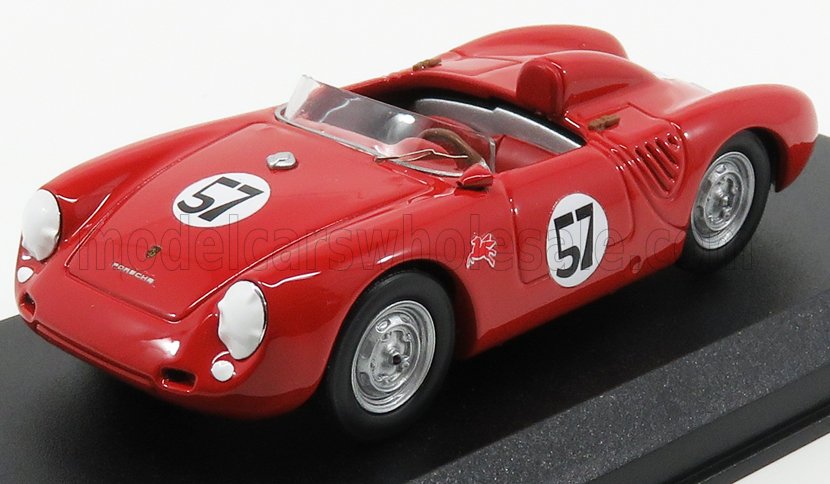 PORSCHE - 550 RS SPIDER N 57 VINCITRICE DEL PARAMAUNT RANCH 1957 J.McAFEE - ROSSA - Vroomi