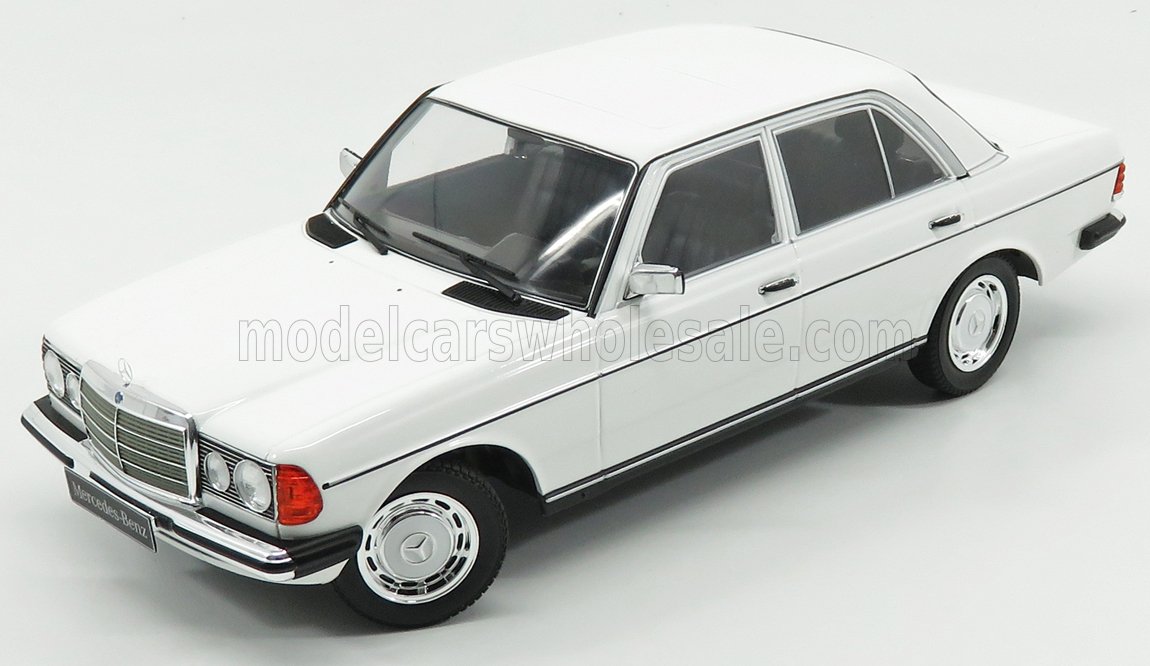MERCEDES BENZ - E-CLASS 230E (W123) 1975 - WHITE Scale model car on Vroomi