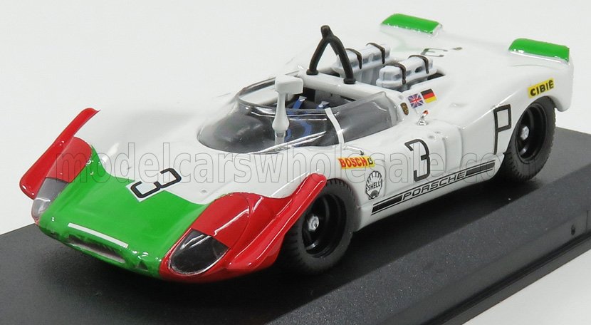 PORSCHE - 908/02 N 3e 1000 km NURBURGRING 1969 ELFORD - AHRE - BLANC VERT ROUGE - Vroomi