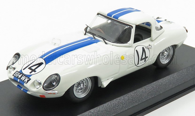 JAGUAR  E-TYPE N 14 24h LE MANS 1963 HANSGEN - PABST - BIANCO BLU - Vroomi