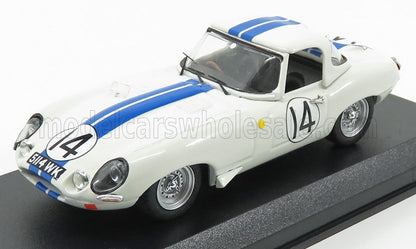 JAGUAR  E-TYPE N 14 24h LE MANS 1963 HANSGEN - PABST - BIANCO BLU - Vroomi