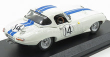 JAGUAR  E-TYPE N 14 24h LE MANS 1963 HANSGEN - PABST - BIANCO BLU - Vroomi