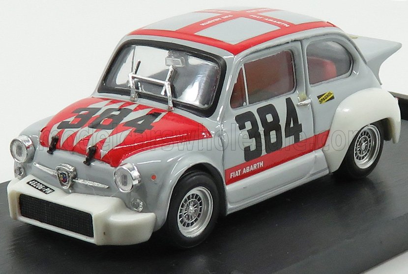 FIAT - 600 1000 ABARTH N 384 PREPARATA SPAGNOL TRENTO-BONDONE 1971 DANTE GARGAN - GREY WHITE Scale model car on Vroomi