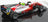 Voiture miniature de course Formule 3 rouge et blanche par Vroomi, avec logos Mercedes-Benz et Hankook