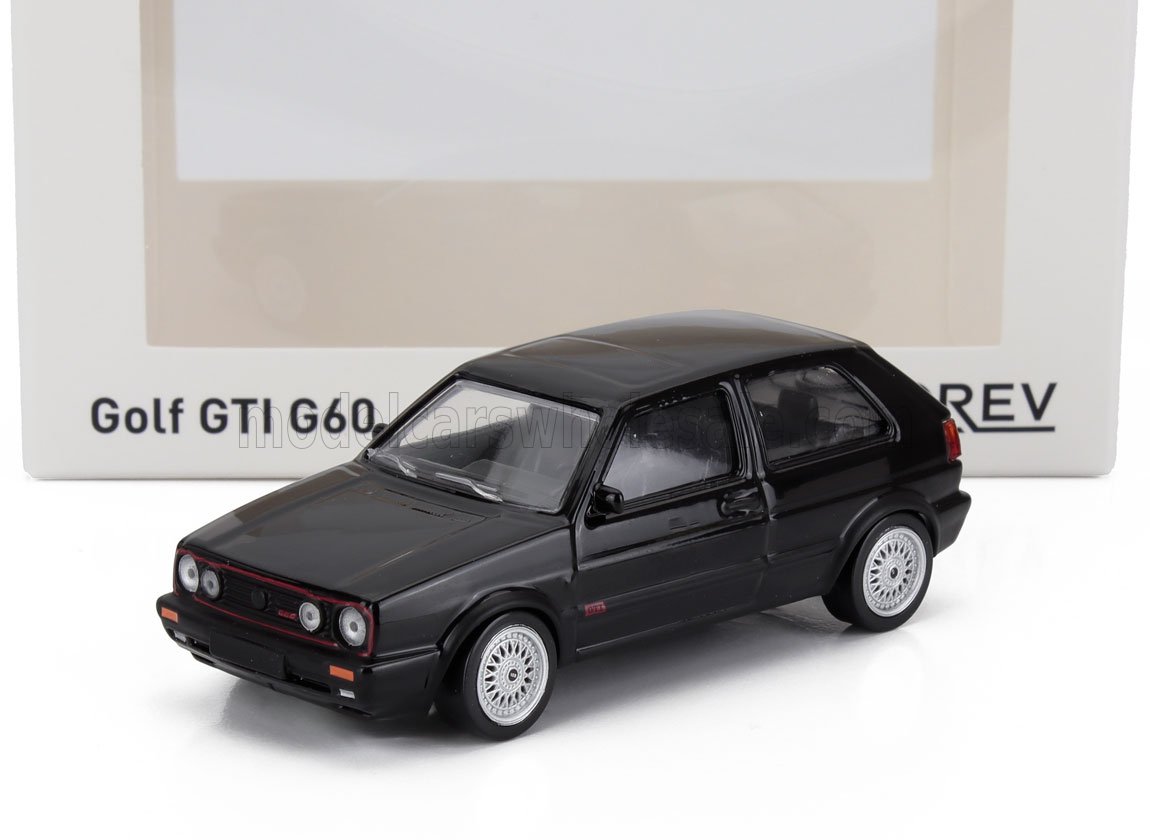 Black Golf GTI G60 diecast model car with detailed wheels and headlights, offered on Vroomi