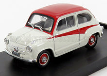 FIAT - 600 750 DERIVAZIONE ABARTH 1956 - GREY RED Scale model car on Vroomi