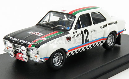 Modelo de carro de rali Ford Escort à escala 1/18, branco com decoração de corrida, já disponível online