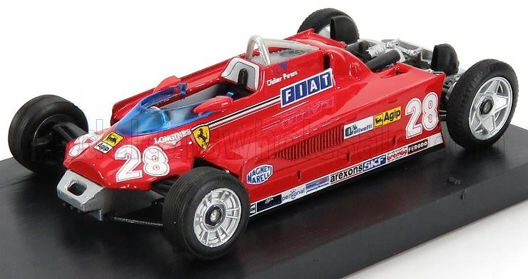 Ferrari F1 126CK Turbo No. 28 D. Pironi Monaco GP 1981 with Transport Wheels Brumm 1:43 scale model