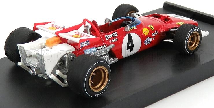 FERRARI - F1 312B N. 4 VINCITRICE DEL GP D'ITALIA 1970 CLAY REGAZZONI - ROSSO BIANCO modellino in scala modellino Vroomi