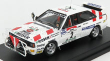 1/18 scale Audi rally car model with racing decals, now available to order online