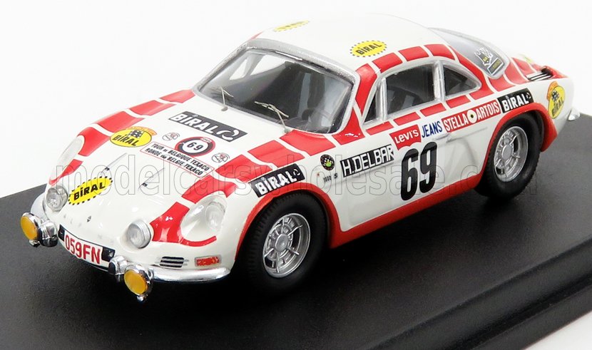 Alpine A110 No. 69 H. Delbar C. Collaer Tour de Belgique 1971 Trofeu 1:43 scale model