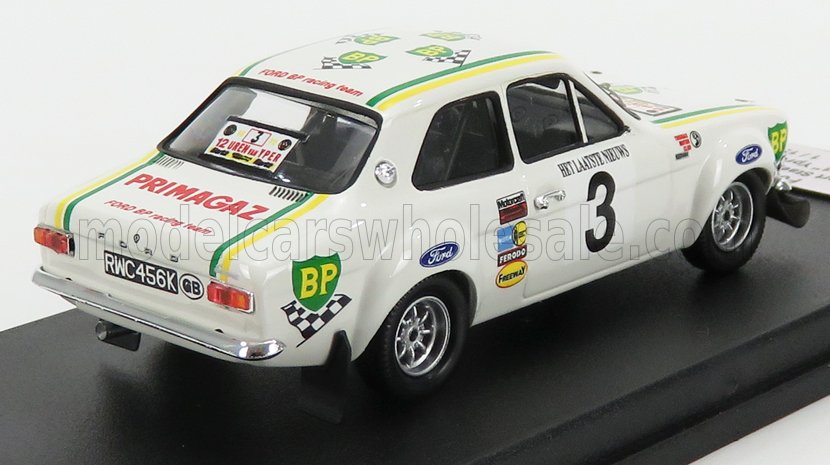 FORD ENGLAND  ESCORT MKI N 3 VAINQUEUR DU RALLYE D'YPRES 1972 G.STAEPELAERE - A.AERTS - WHITE - Vroomi