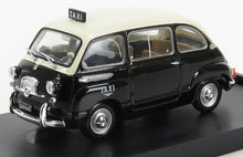 FIAT - 600D MULTIPLA TAXI GENOVA 1964 - BLACK IVORY Scale model car on Vroomi