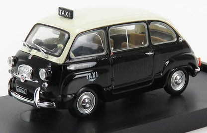 FIAT - 600D MULTIPLA TAXI GENOVA 1964 - NERO AVORIO modellino in scala modellino Vroomi