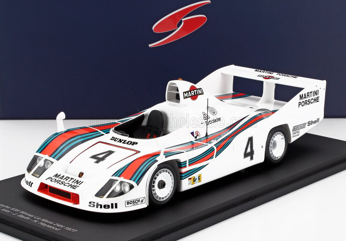 PORSCHE - 936/77 2.1L TWIN TURBO TEAM MARTINI RACING PORSCHE SYSTEM N 4 WINNER 24h LE MANS 1977 JACKY ICKX - HURLEY HYWOOD - JURGEN BARTH - WHITE RED BLUE