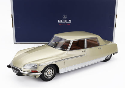 Norev Collectors beige classic model car with detailed chrome trim, showcased as available on Vroomi