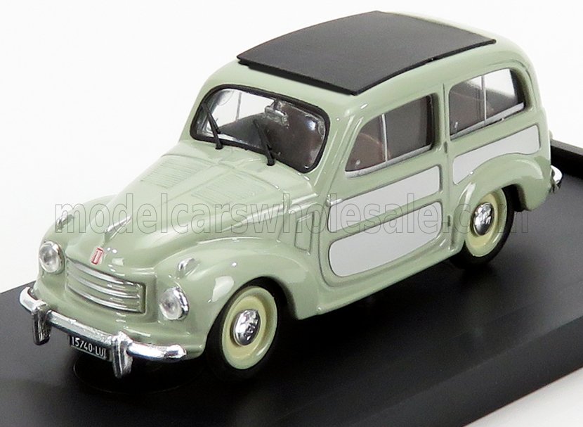 Fiat 500C Belvedere Chiusa 1951 Very Light Green Grey Brumm 1:43 scale model