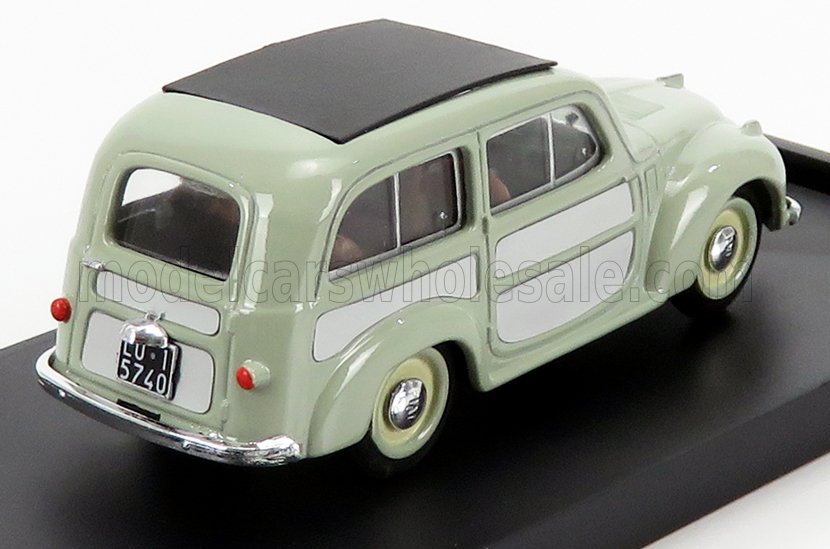Fiat 500C Belvedere Chiusa 1951 Very Light Green Grey Brumm 1:43 scale model - image 2