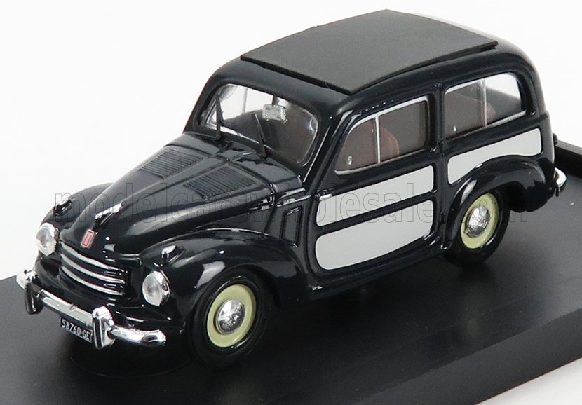 Fiat 500C Belvedere Chiusa 1951 Blue Grey Brumm 1:43 scale model