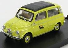 FIAT - 500 GIARDINIERA STATION WAGON VEICOLO COMMERCIALE AGIP 1960 - YELLOW BLACK Scale model car on Vroomi