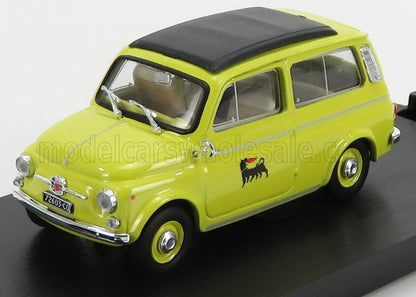 FIAT - 500 GIARDINIERA STATION WAGON VEICOLO COMMERCIALE AGIP 1960 - YELLOW BLACK Scale model car on Vroomi