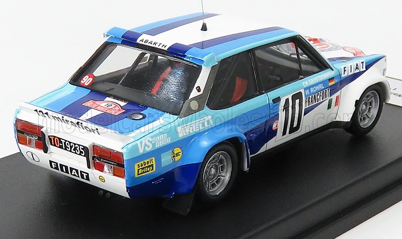 FIAT - 131 ABARTH TEAM FIAT ITALIA N 10 VINCITORE DEL RALLY DI MONTECARLO 1980 W.ROHRL - C.GEISTDORFER - BIANCO BLU - Vroomi